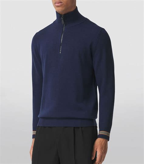 burberry half zip sweater.